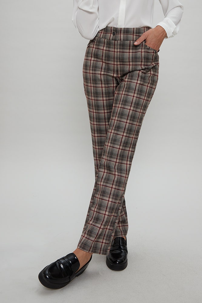 Pantalon Estampado Escoces Ma Griffe