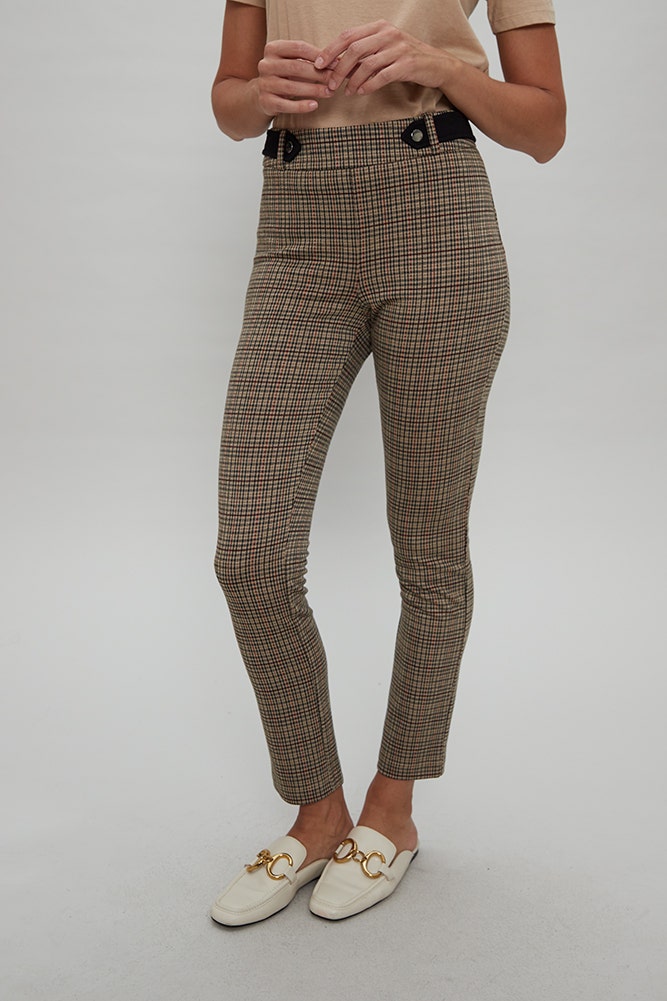 CALZA ESTAMPADA PIED DE POULE 
