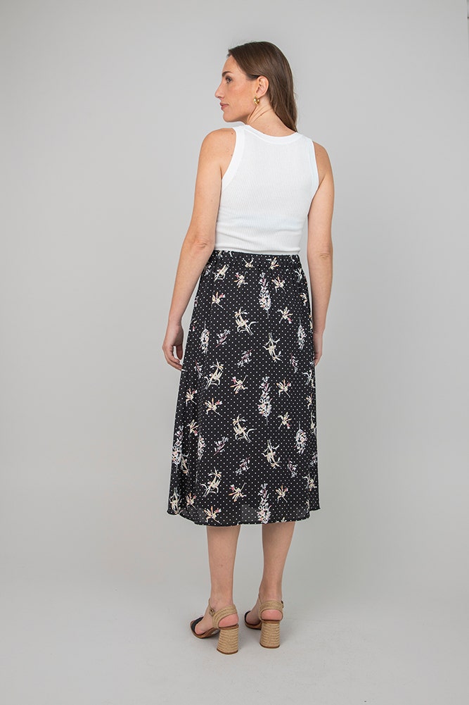 FALDA CREPE ESTAMPADA