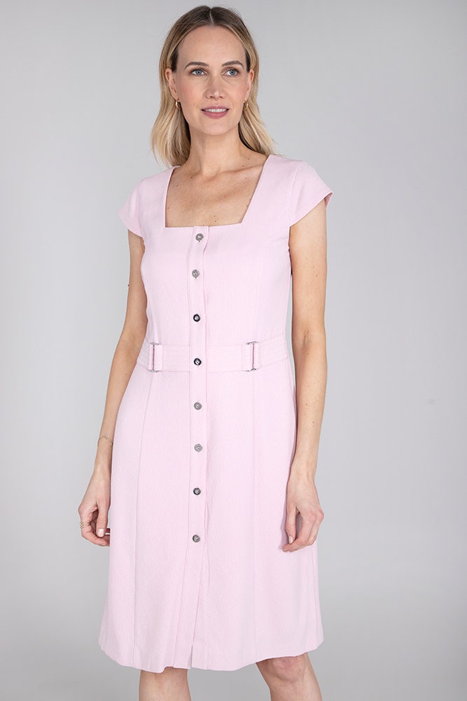 VESTIDO LISO ABOTONADO