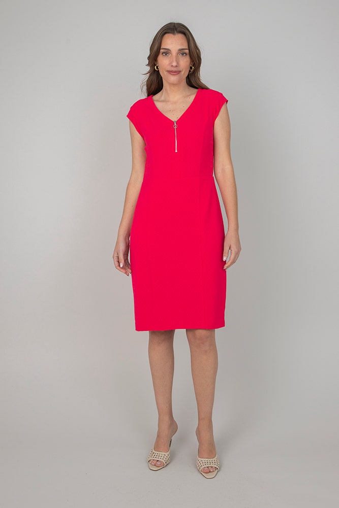 VESTIDO DE POLYESTER TEXTURADO