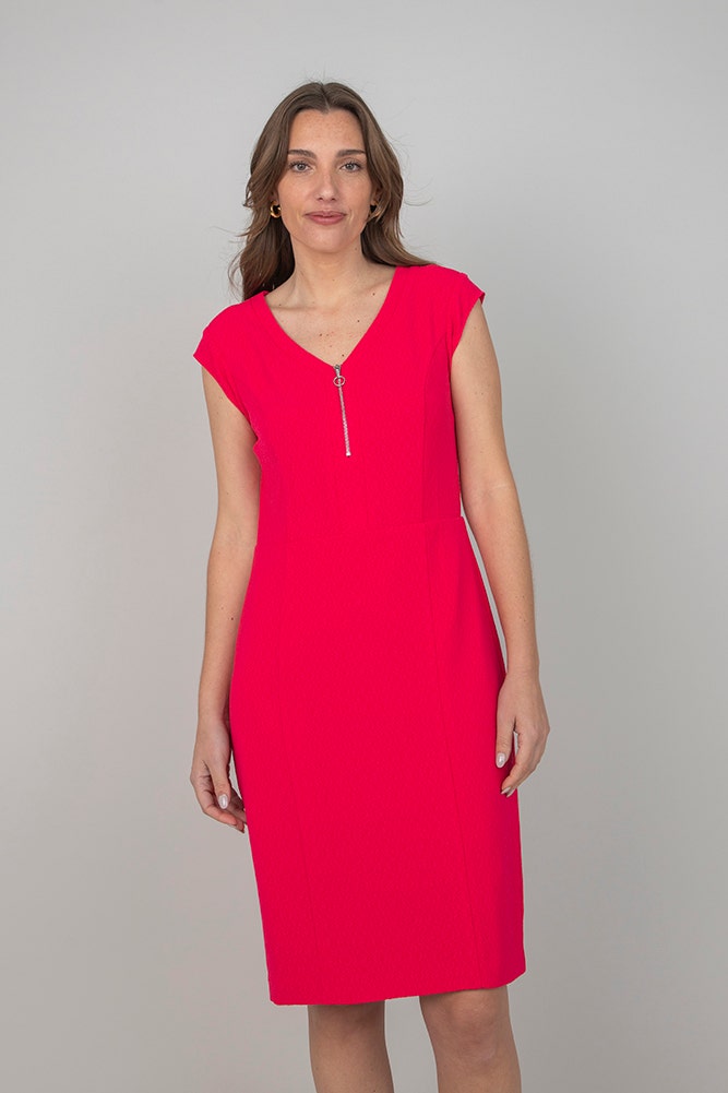 VESTIDO DE POLYESTER TEXTURADO