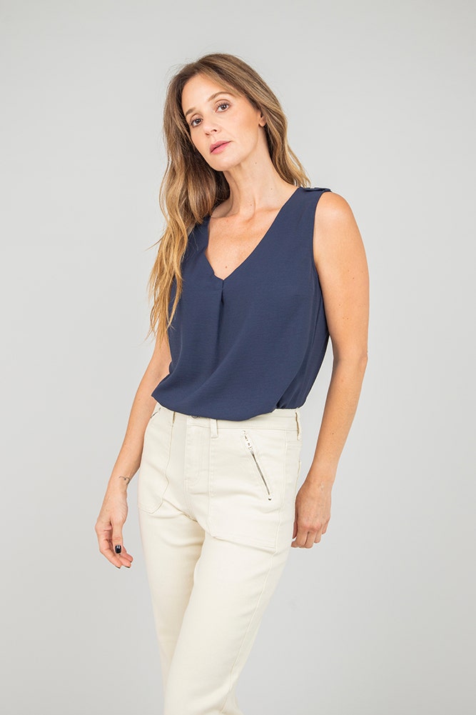 BLUSA TELA LOOK ARRUGADO 