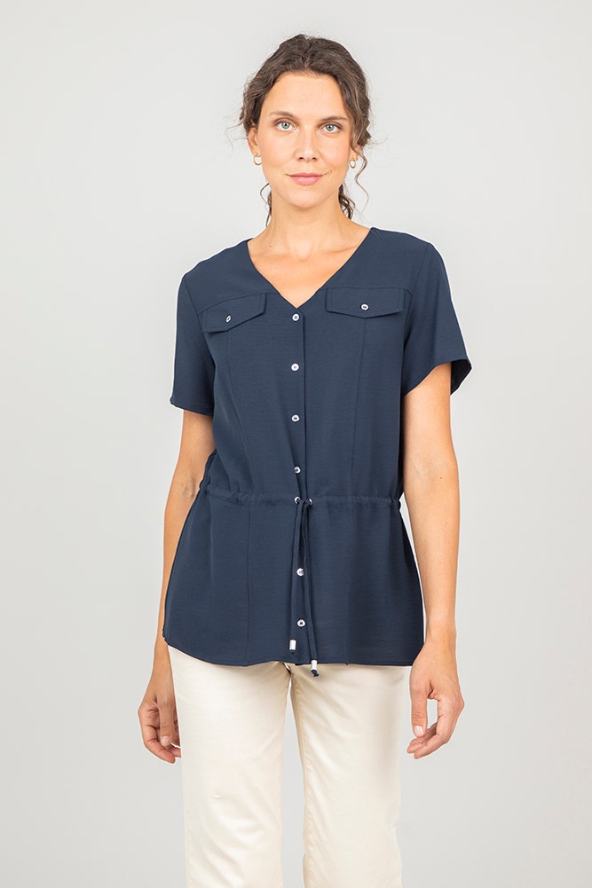 BLUSA DE POLYESTER TEXTURADO