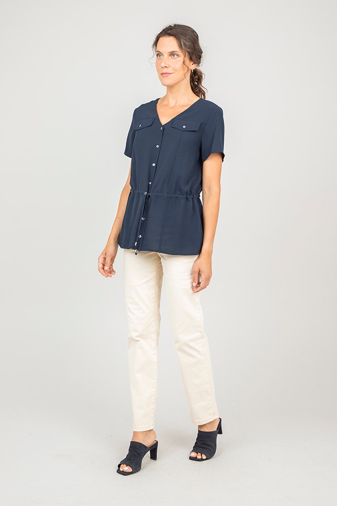 BLUSA DE POLYESTER TEXTURADO