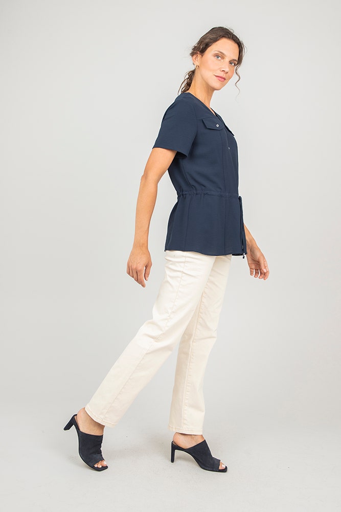 BLUSA DE POLYESTER TEXTURADO