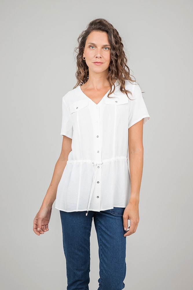 BLUSA DE POLYESTER TEXTURADO