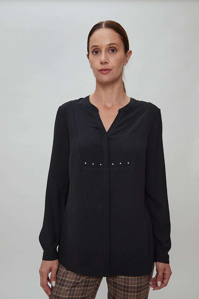 BLUSA DE POLYESTER TEXTURADA