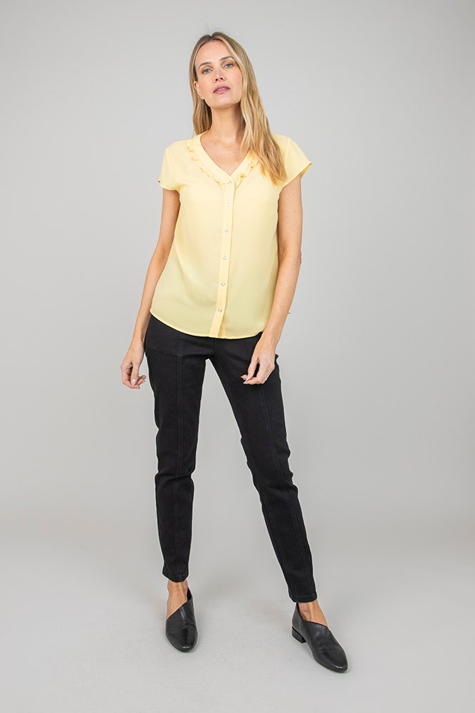 BLUSA CREPE MANGA CORTA 