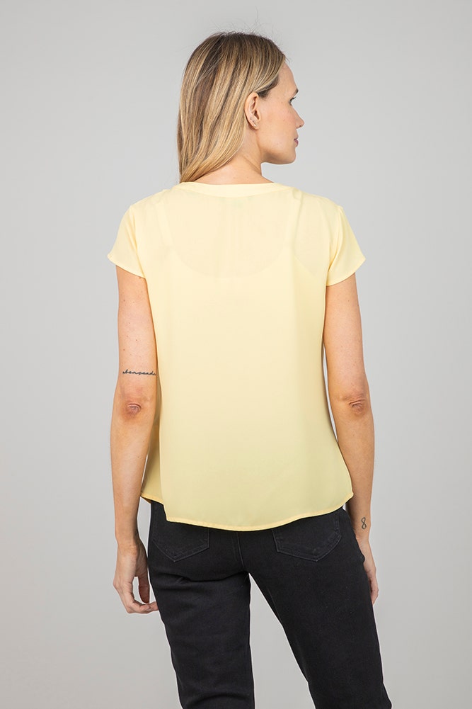 BLUSA CREPE MANGA CORTA 