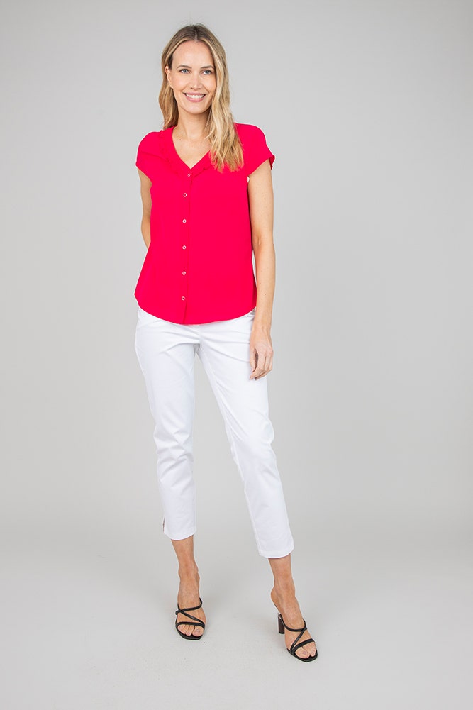 BLUSA CREPE MANGA CORTA 