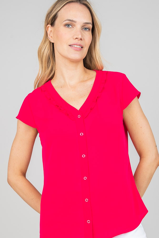 BLUSA CREPE MANGA CORTA 