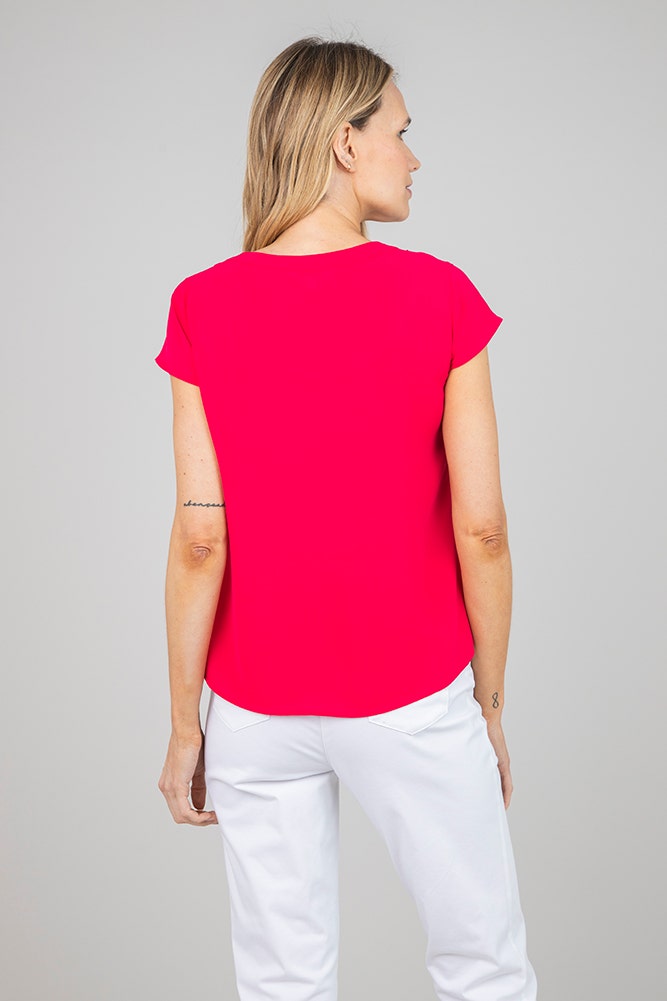 BLUSA CREPE MANGA CORTA 