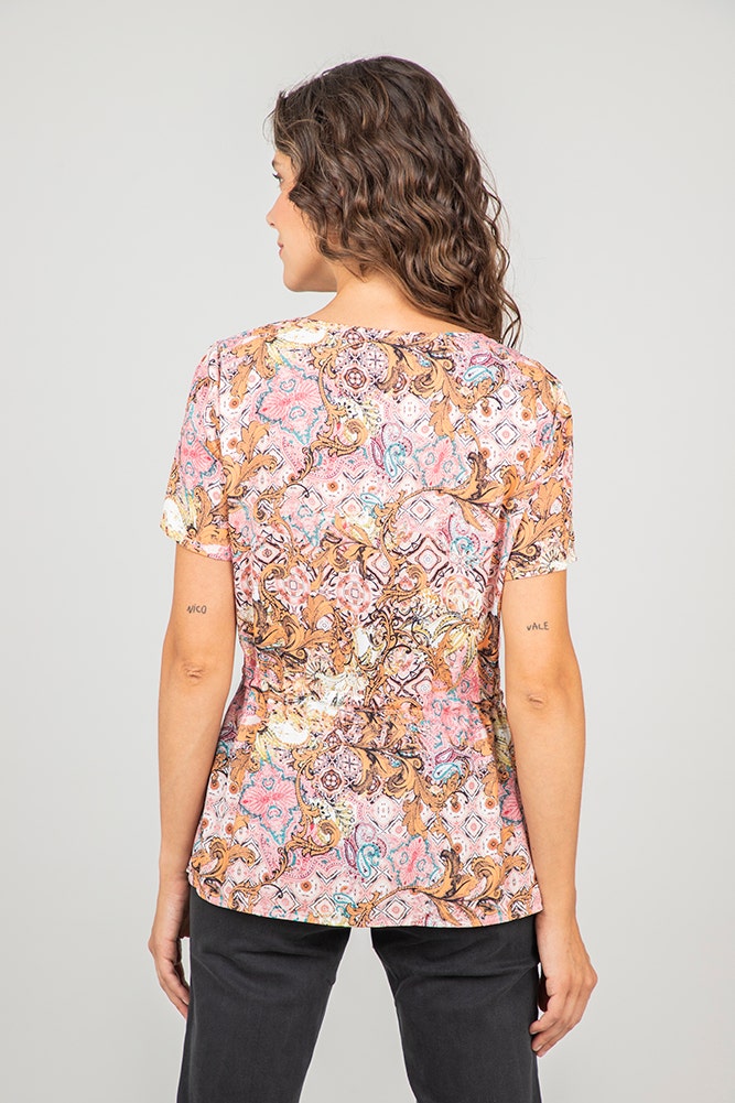 BLUSA DE POLYESTER ESTAMPADA