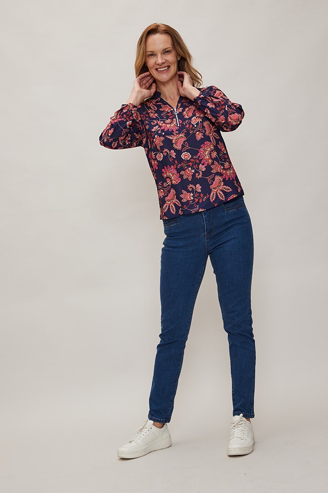 BLUSA DE POLYESTER ESTAMPADA