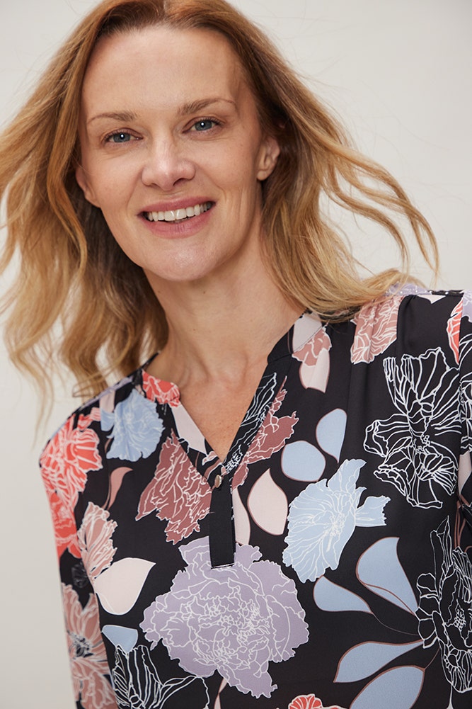 BLUSA DE POLYESTER ESTAMPADO 