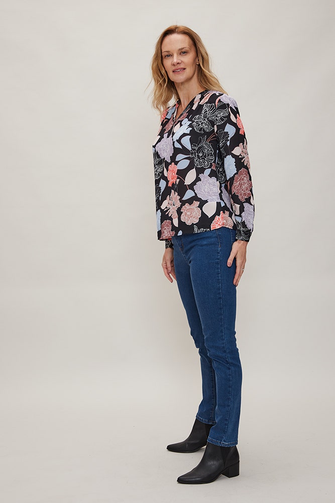 BLUSA DE POLYESTER ESTAMPADO 