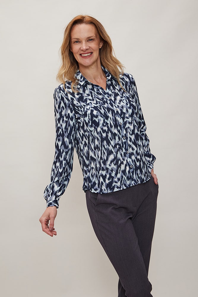 BLUSA DE POLYESTER ESTAMPADO 