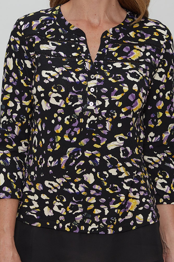 POLERA DOBLE TELA ESTAMPADA 