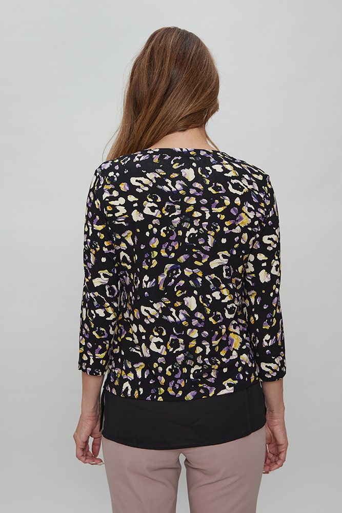 POLERA DOBLE TELA ESTAMPADA 