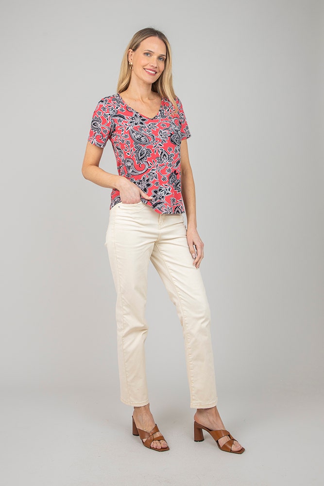 POLERA DE RIB ESTAMPADA