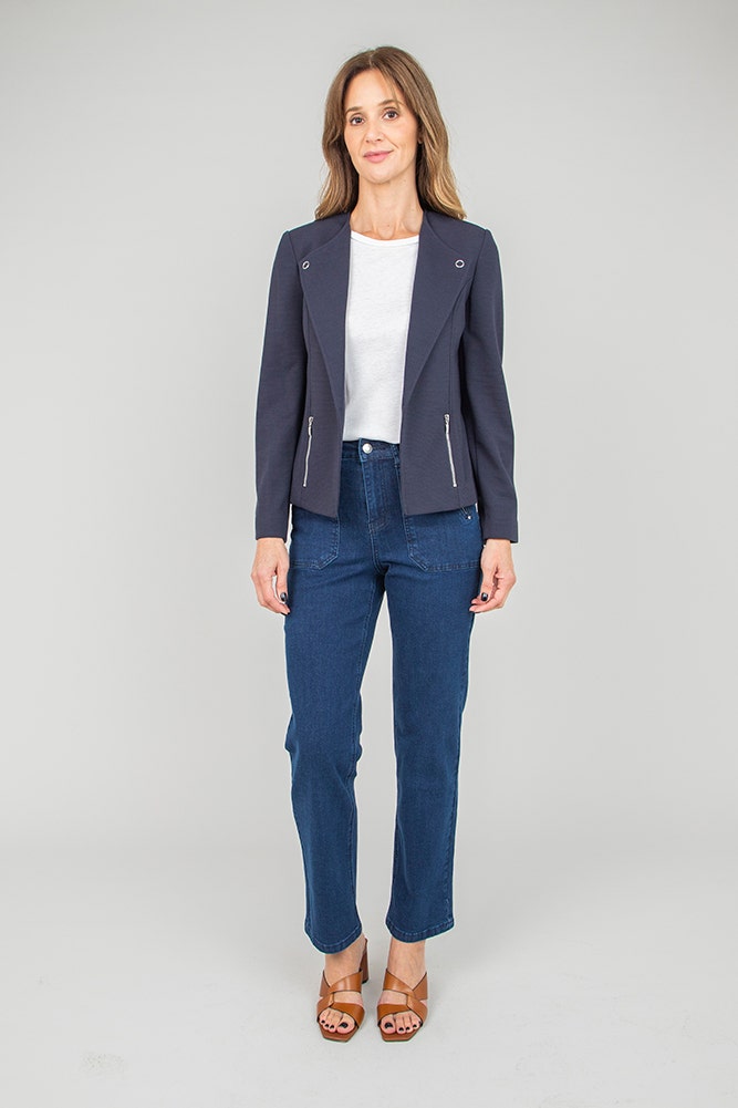 BLAZER TELA TEXTURA RAYAS 