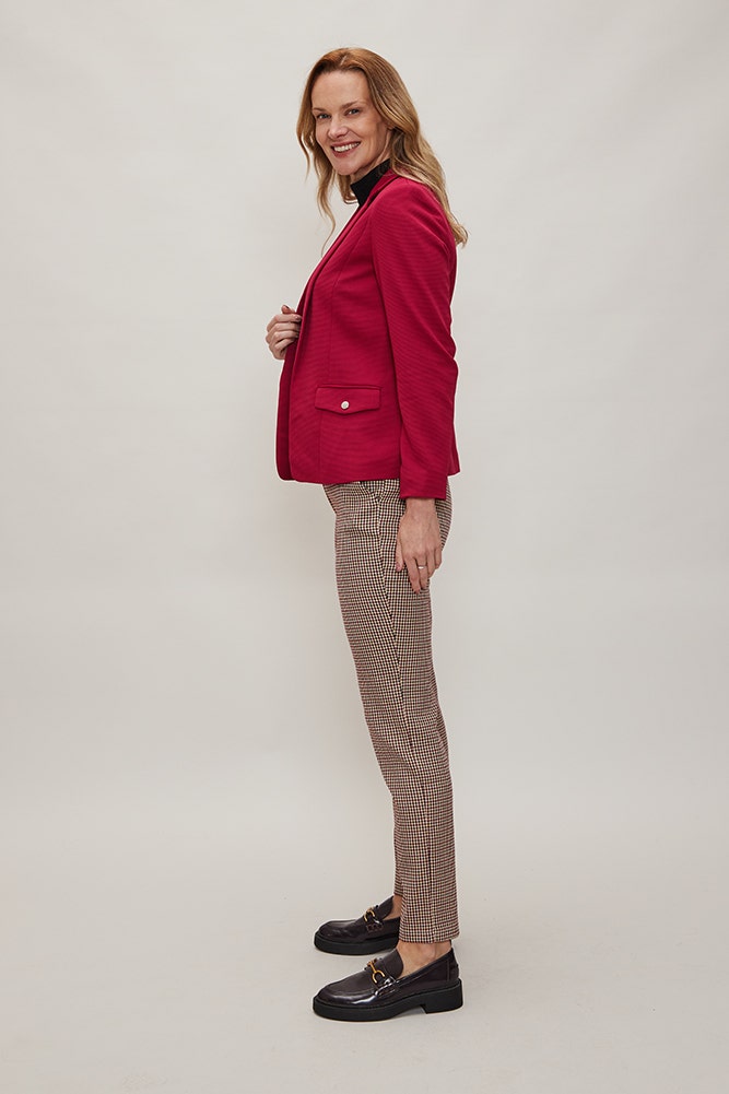 BLAZER DE POLYESTER TEXTURA DE RAYAS