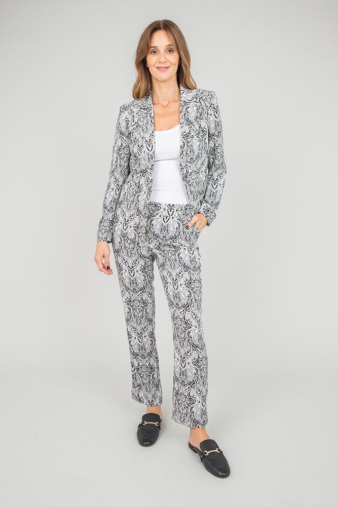 BLAZER POLIESTER ESTAMPADO 