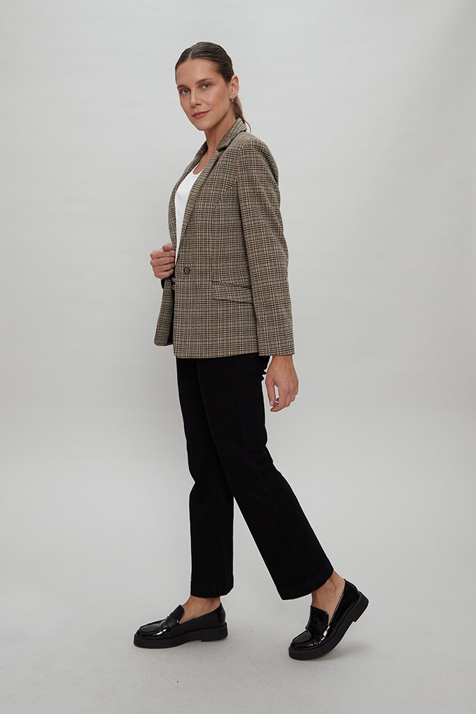 BLAZER ESTAMPADO ESCOCES 