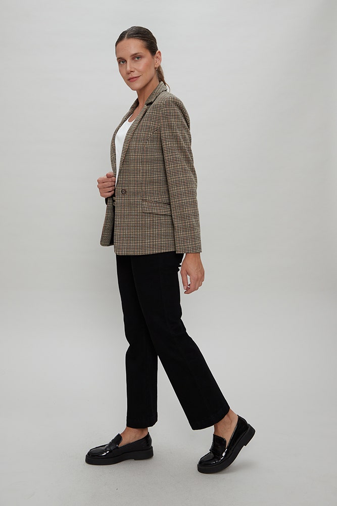 BLAZER ESTAMPADO ESCOCES 