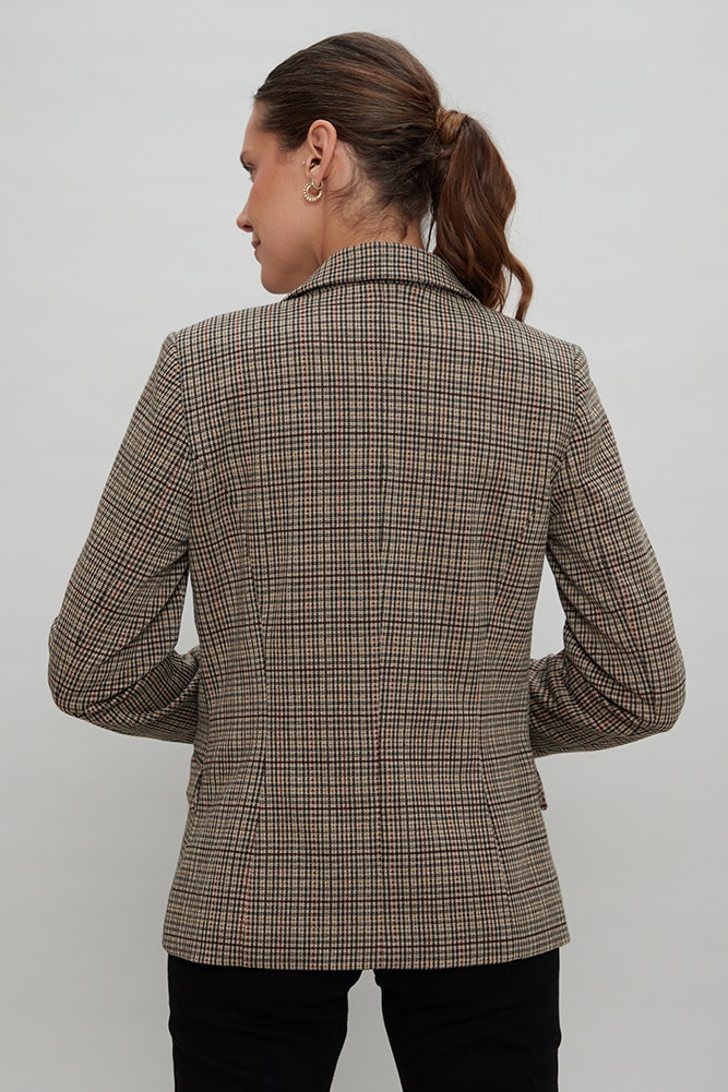 BLAZER ESTAMPADO ESCOCES 