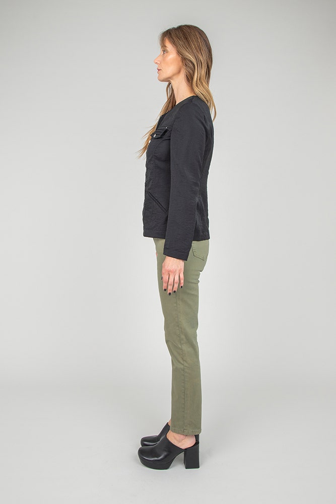 CHAQUETA TELA LOOK ARRUGADO 