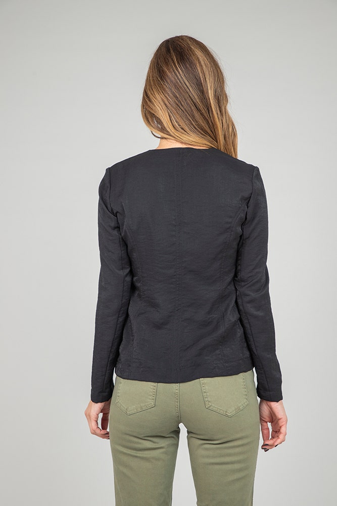 CHAQUETA TELA LOOK ARRUGADO 