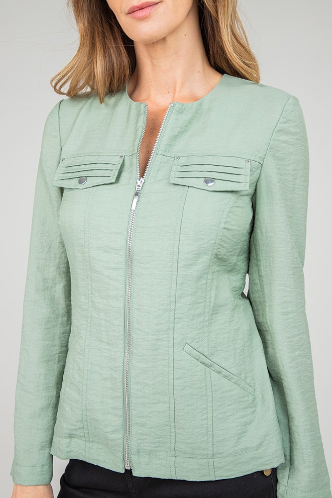CHAQUETA TELA LOOK ARRUGADO 